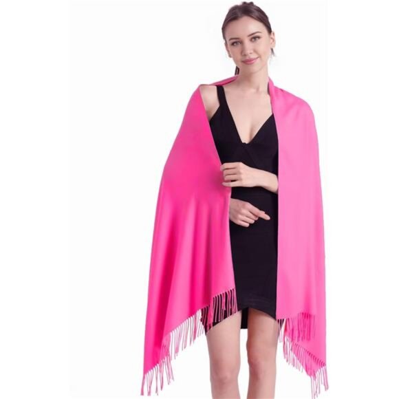 Scarf and Shawl - Soft Pashminas Wrap pink - Picture 3 of 5